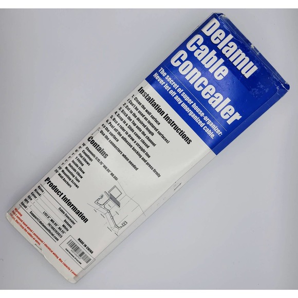 Delamu Cord Cover Kit, 157in Cable Cover Channel, Paintable Cord Concealer - Picture 11 of 11